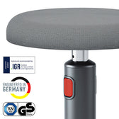 Actieve zit-sta kruk Leitz Ergo Cosy grijs - afbeelding 6