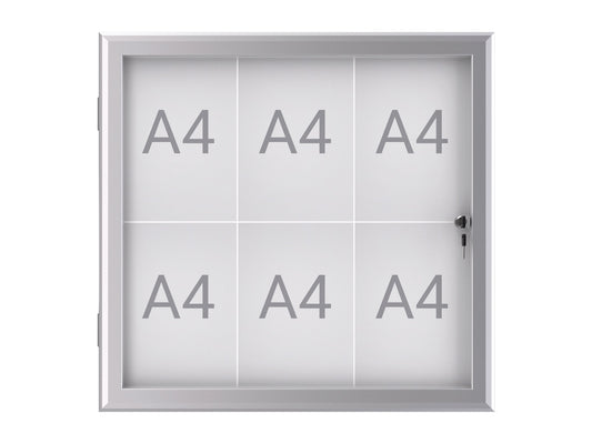 Buiten- binnenvitrine MAULexcite 6xA4 slot