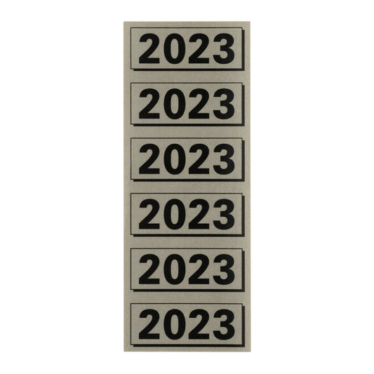 Rugetiket Elba 2023 57x25mm grijs