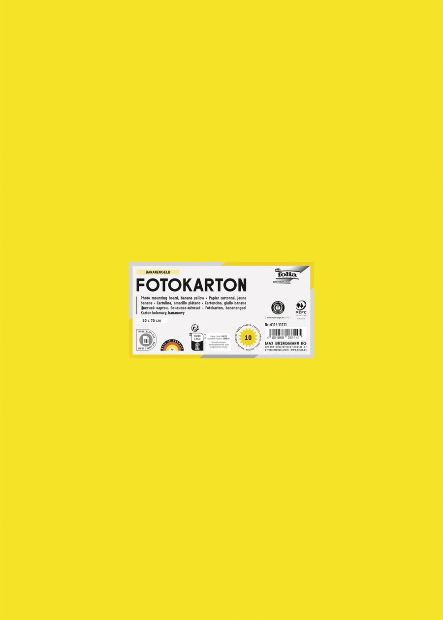 Fotokarton Folia 2z 50x70cm 300gr nr14 zonnegeel