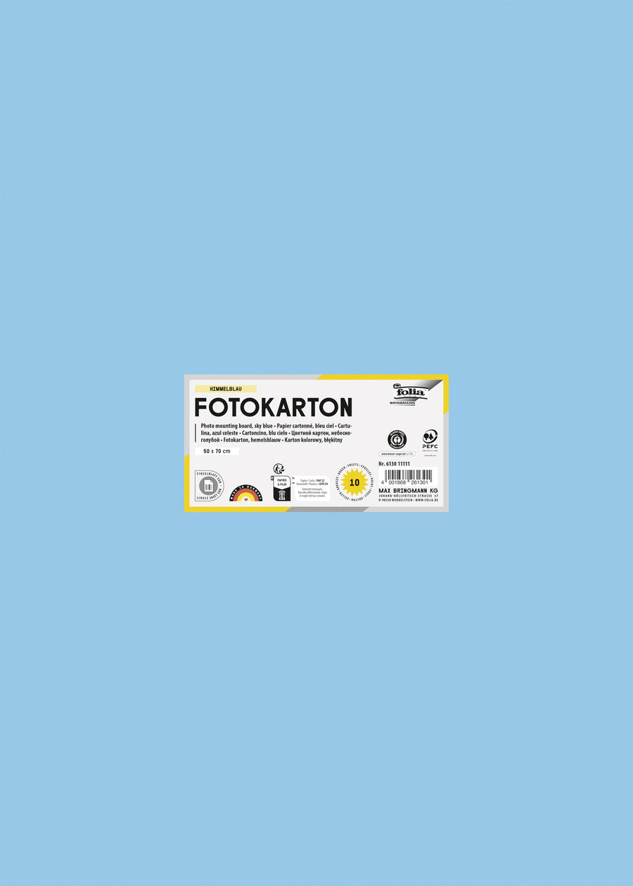 Fotokarton Folia 2z 50x70cm 300gr nr30 lichtblauw