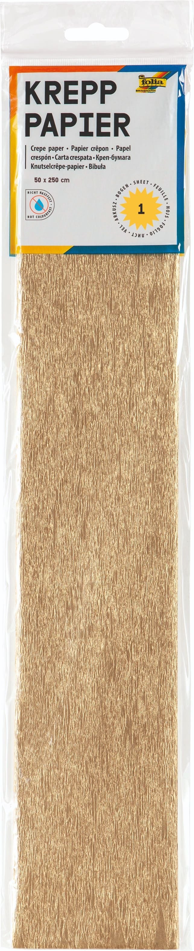 Crêpepapier Folia 250x50cm nr9125 goud