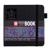 Schetsboek Sakura 80 zwarte vellen 120x120mm zwart