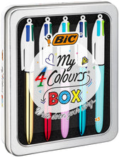 Balpen Bic 4kleuren My Bic in blik M assorti