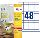 Etiket Avery L4778REV 45.7x21.2mm wit 960stuks - afbeelding 4