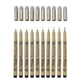 Sakura Pigma Micron Etui 10 fineliners Zwart - afbeelding 3
