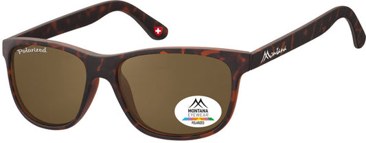 Zonnebril Montana met bruin polar glas mat turtle