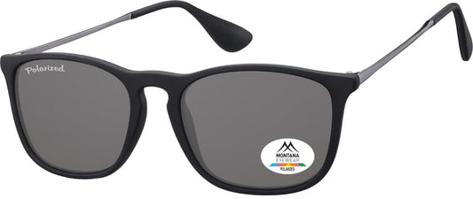 Zonnebril Montana met smoke polar glas mtl zwart