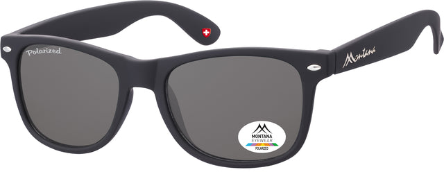 Zonnebril Montana met smoke polar glas zwart