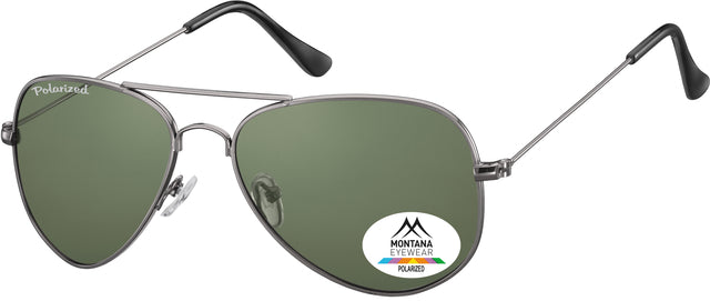 Zonnebril Montana groen G15 polar glas staalk