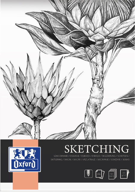 Tekenblok Oxford Sketching A4 50 vel