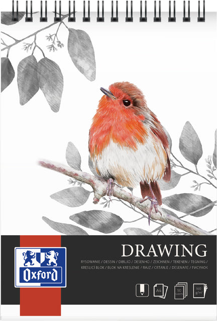 Tekenblok Oxford Drawing A4 50 vel spiraal