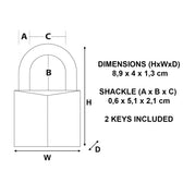 Hangslot MasterLock beugel 51mm messing 40mm - afbeelding 3