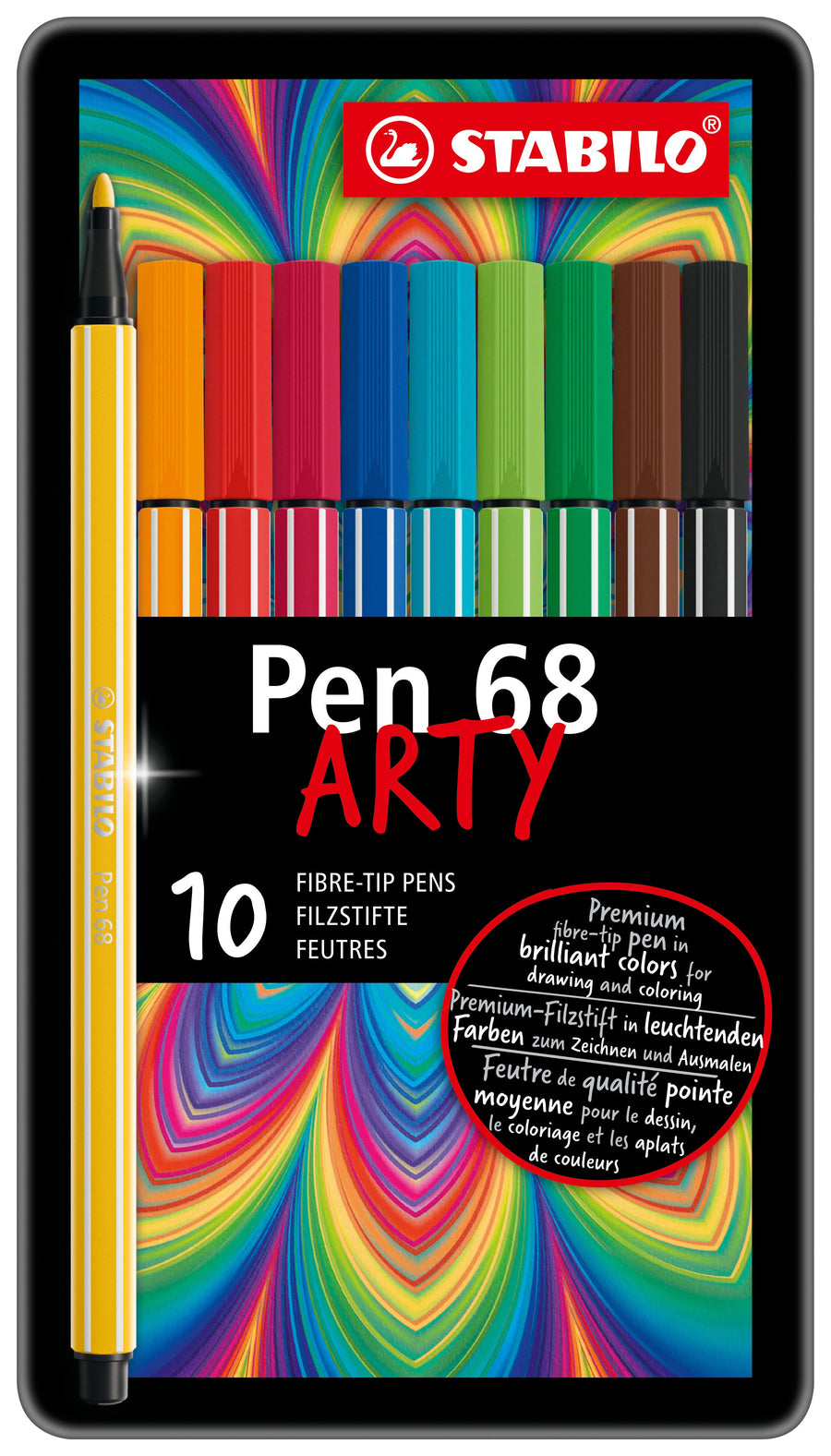 Viltstift STABILO Pen 68/10 Arty M ass 10st
