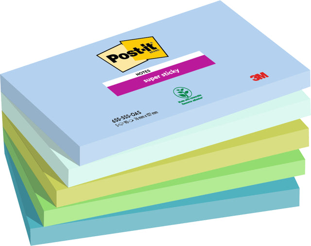 Memoblok 3M Post-it 655 76mmx127mm SS Oasis