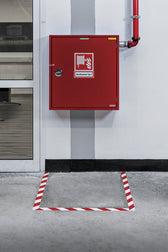 Vloermarkeringstape DURALINE 50mmx30m rood wit - afbeelding 4