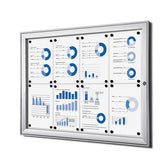Vergrendelbaar Notitiebord Indoor Zilver 8x A4