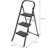 Huishoudtrap BRASQ 3 treden SL300 zwart - afbeelding 4