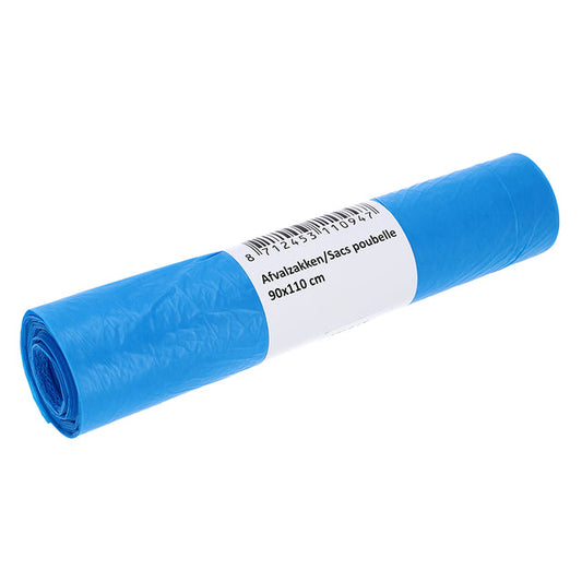 Afvalzak Cleaninq 90x110cm T25 160L blauw