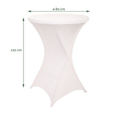 Tafelrok BRASQ voor statafel 80cm wit - afbeelding 2