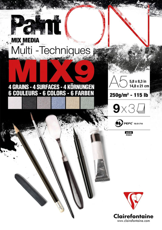 Mix Media Papier CF A5 Paint On 27vel 250gram ass