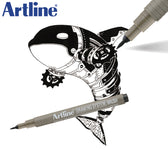 Fineliner Artline technisch brush zwart - afbeelding 4
