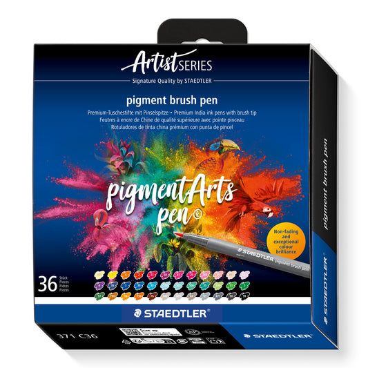 Brushpen Staedtler pigment pen etui 36 st