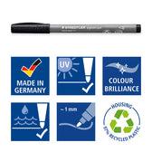 Fijnschrijver pigment pen intens zwart - afbeelding 8