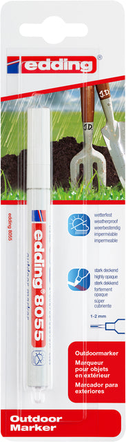 Viltstift edding 8055 outdoor 1-2mm blist1 wit