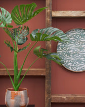 Kunstplant Mica Monstera in plastic pot - afbeelding 6