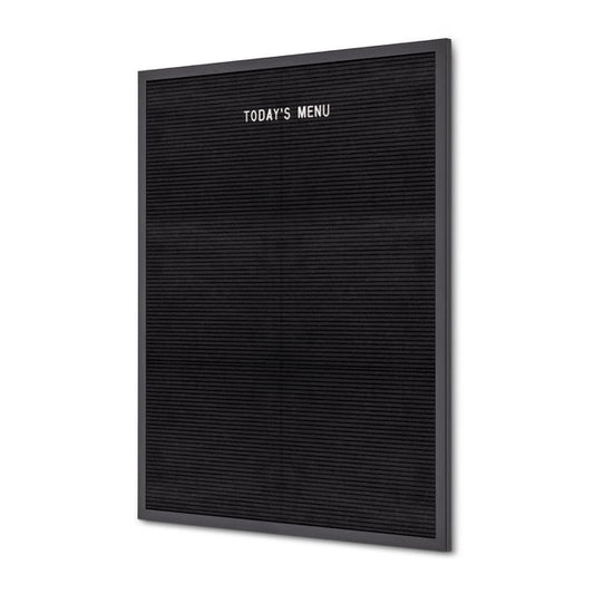 Letterbord Zwart 60 x 80 cm met Zwarte Lijst