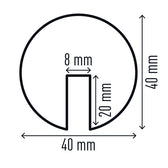 Beschermingsprofiel Durable E8R hoek 1m geel zwart - afbeelding 4