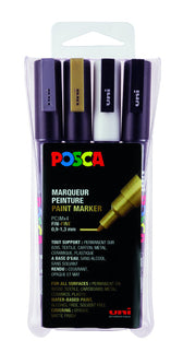 Paintmarker Uni POSCA PC3M F 4st assorti