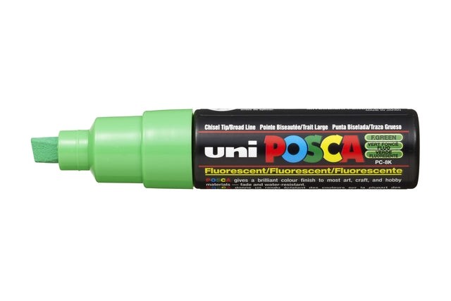 Paintmarker Uni POSCA PC8K B schuin fluor groen