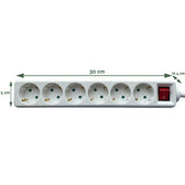 Stekkerdoos BRASQ  6 voudig 1.4 meter wit - afbeelding 3