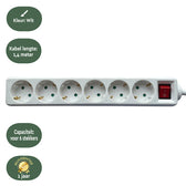 Stekkerdoos BRASQ  6 voudig 1.4 meter wit - afbeelding 4