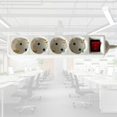 Stekkerdoos BRASQ  4 voudig 3 meter wit - afbeelding 8