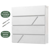 Brievenbus BRASQ PB200 Deluxe wand wit - afbeelding 5