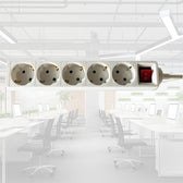 Stekkerdoos BRASQ  5 voudig 3 meter wit - afbeelding 9