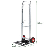 Steekwagen BRASQ inkapbaar stalen plateau 90 kg - afbeelding 2
