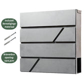 Brievenbus BRASQ PB200 Deluxe wand rvs - afbeelding 4