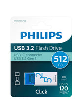 Philips USB 512GB USB-C Click Ocean Blue