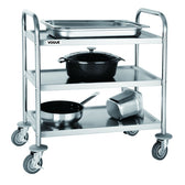 Serveerwagen Vogue met 3 plateaus 82.5x71 cm RVS - afbeelding 2