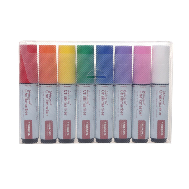 Krijtstift Europel watervast 15mm ass 8 stuks