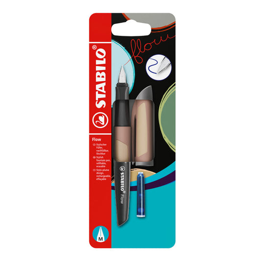 Vulpen STABILO Flow blister M lichtbruin