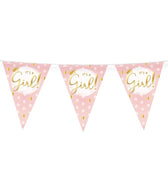 Party Flags foil It's a girl!