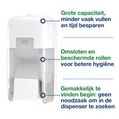 Toiletpapierdispenser Tork T7 verticaal duo wit - afbeelding 3