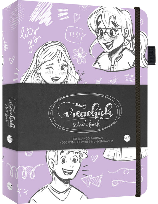 Schetsboek CreaChick Lilac