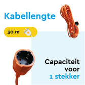Verlengkabel BRASQ 30m oranje - afbeelding 5