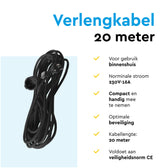 Verlengkabel BRASQ 20m zwart - afbeelding 7